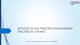 keynote of asa practice management specified