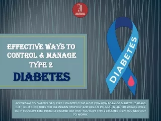 Effective Ways to Control & Manage Type 2 Diabetes | JPHPL