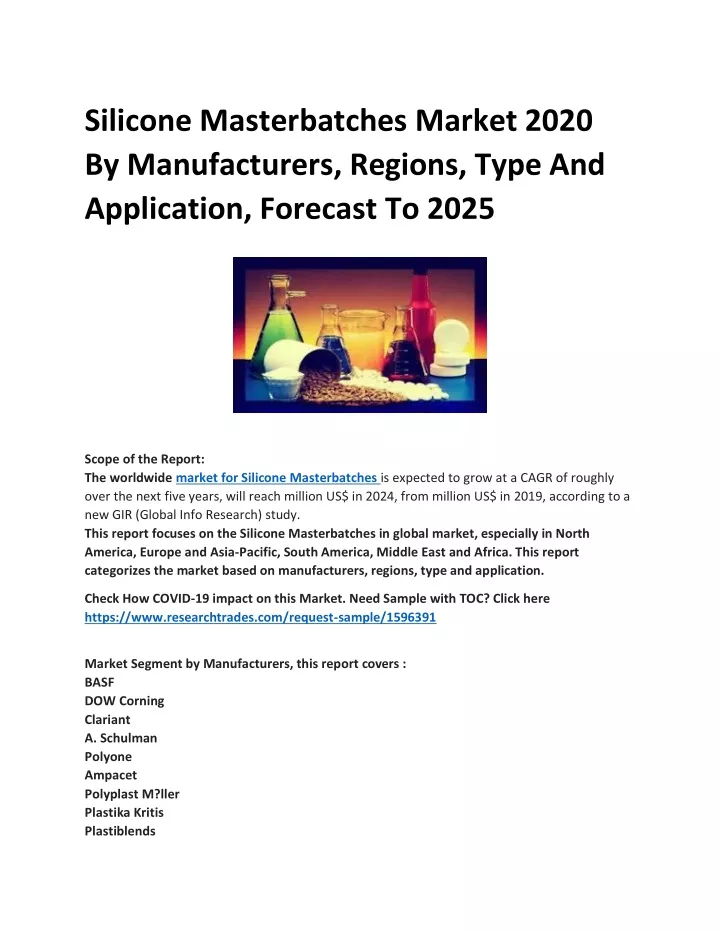 silicone masterbatches market 2020