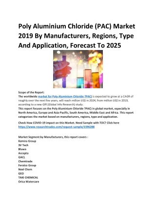 Poly Aluminium Chloride (PAC) Market