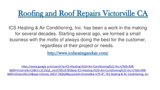 Roofing and Roof Repairs Victorville CA