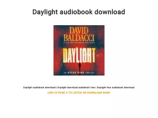 Daylight audiobook download