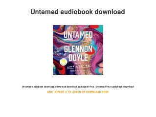 Untamed audiobook download