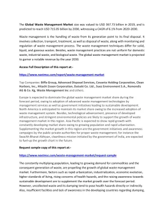 the global waste management market size