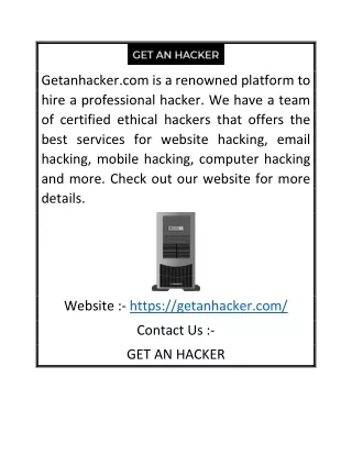 getanhacker com is a renowned platform to hire