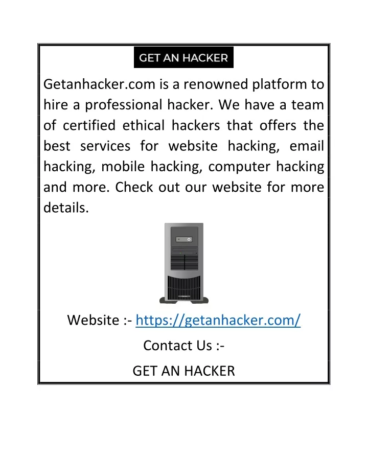 getanhacker com is a renowned platform to hire