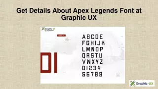 Get Details About Apex Legends Font at Graphic UX