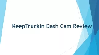 KeepTruckin Dash Cam Review