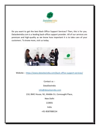 do you want to get the best back office support