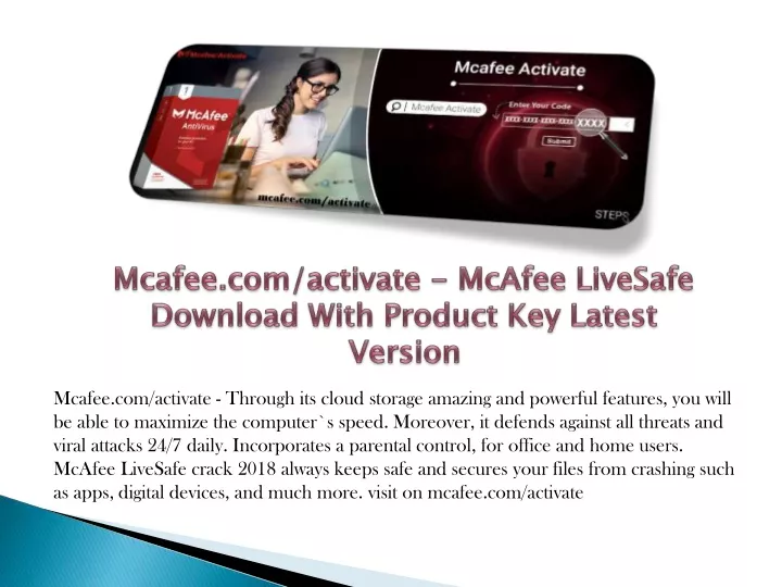 mcafee com activate through its cloud storage