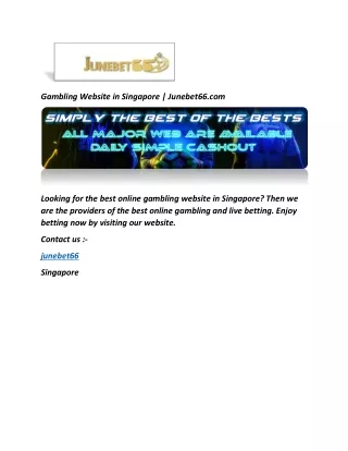 gambling website in singapore junebet66 com
