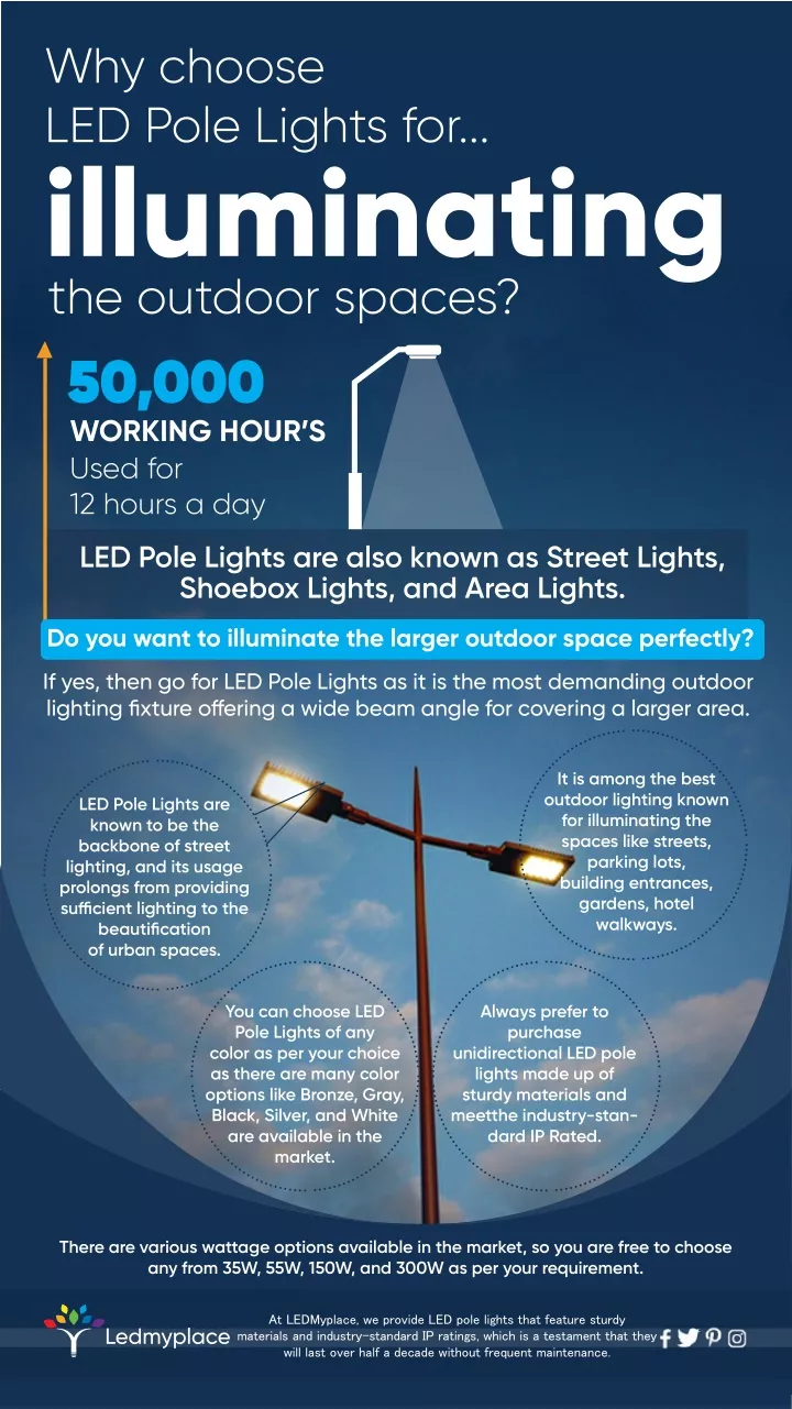 why choose led pole lights for illuminating
