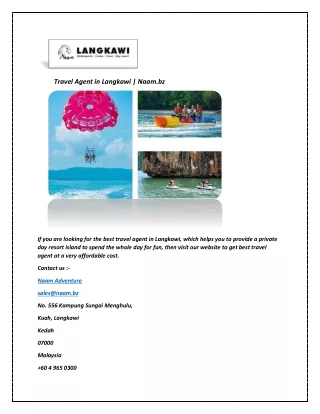 Travel Agent in Langkawi | Naam.bz