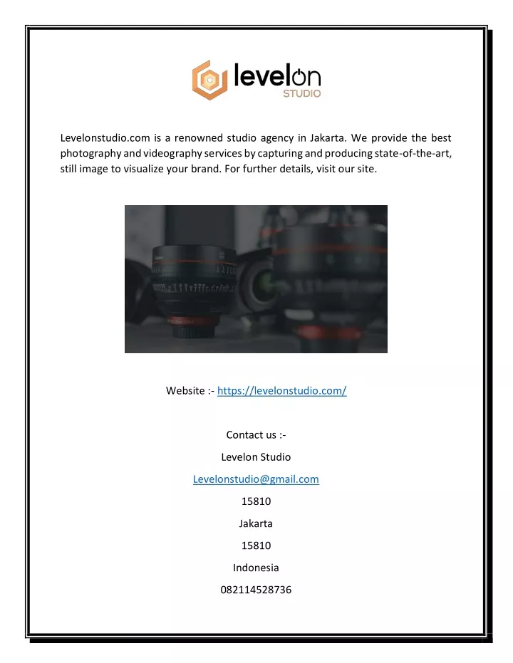 levelonstudio com is a renowned studio agency