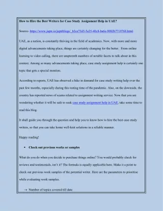 how to hire the best writers for case study