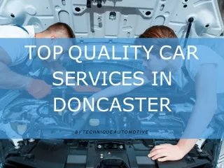 Top Quality Car Services in Doncaster