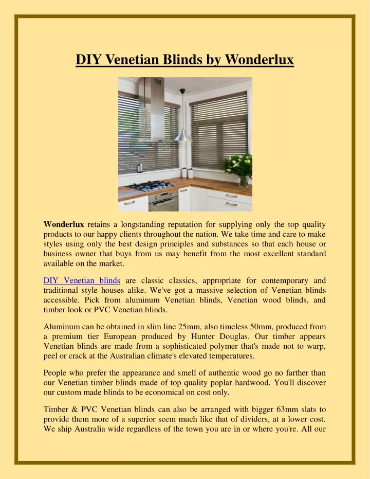 diy venetian blinds by wonderlux
