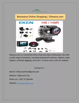 Botswana Online Shopping | Dilwana.com
