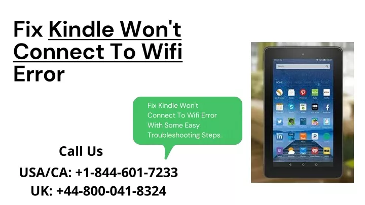 fix kindle won t connect to wifi error
