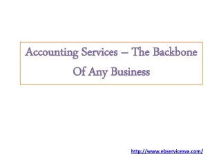 Accounting Services – The Backbone Of Any Business