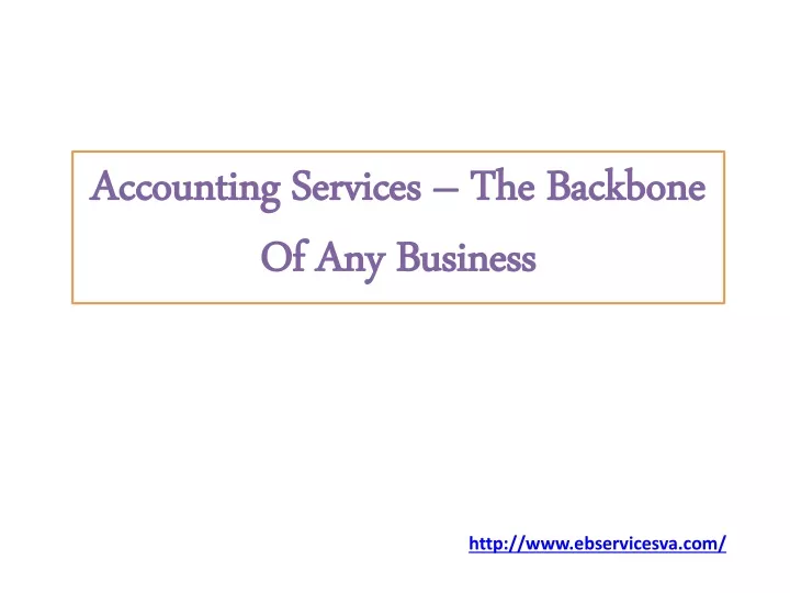 accounting services the backbone of any business