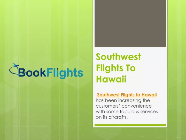 southwest flights to hawaii