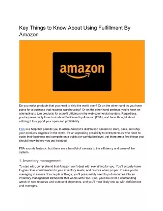 key things to know about using fulfillment