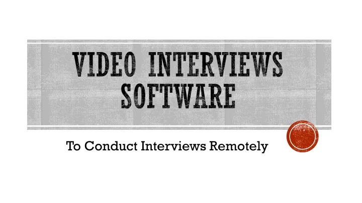 video interviews software