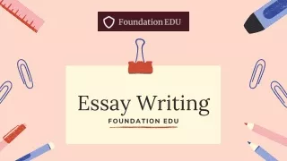 Unque Essay Writing - Foundation EDU