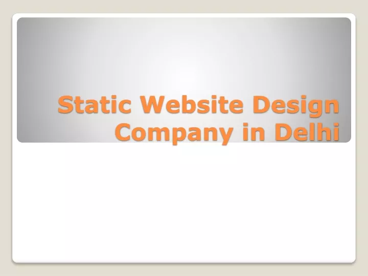 static website design company in delhi