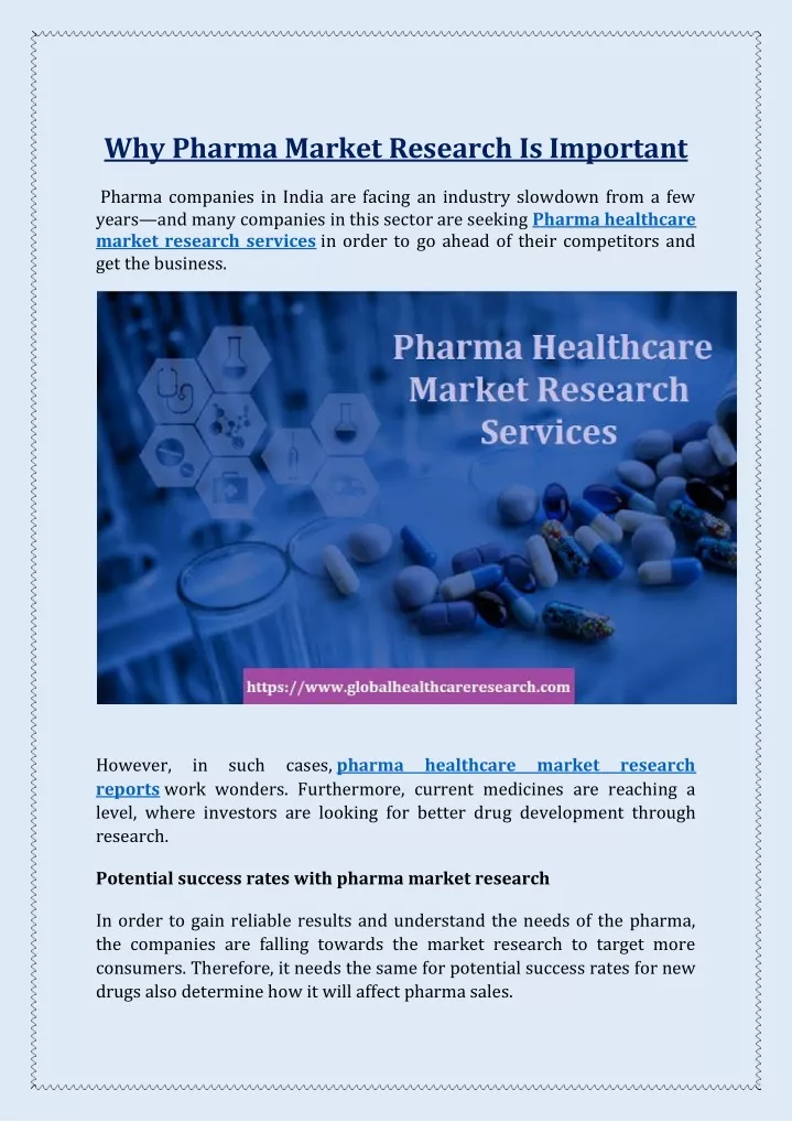 why pharma market research is important