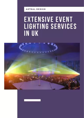 Extensive Event Lighting Services in UK