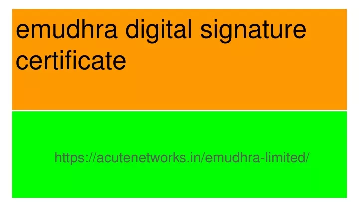 emudhra digital signature certificate