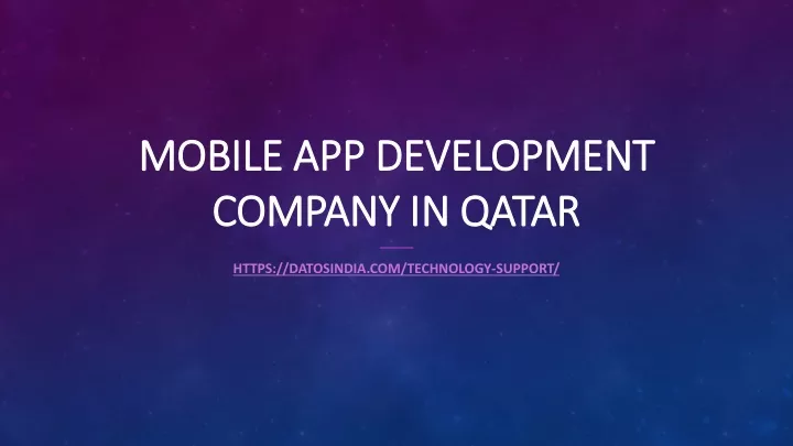 mobile app development company in qatar