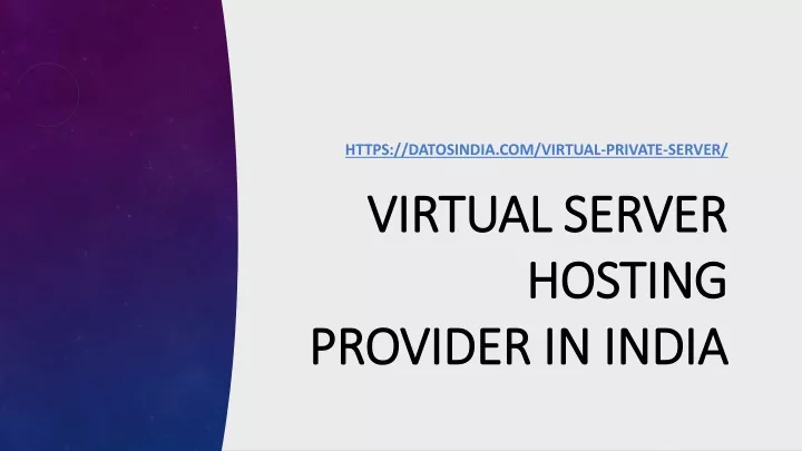 virtual server hosting provider in india
