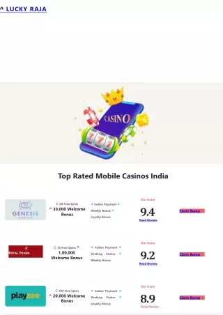 Here are the list of platforms where you can play casino using your mobile phones