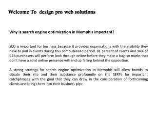 Why is search engine optimization in Memphis important