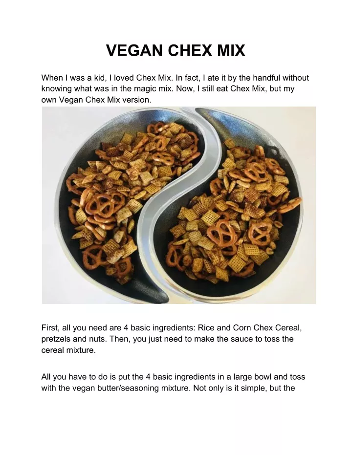vegan chex mix