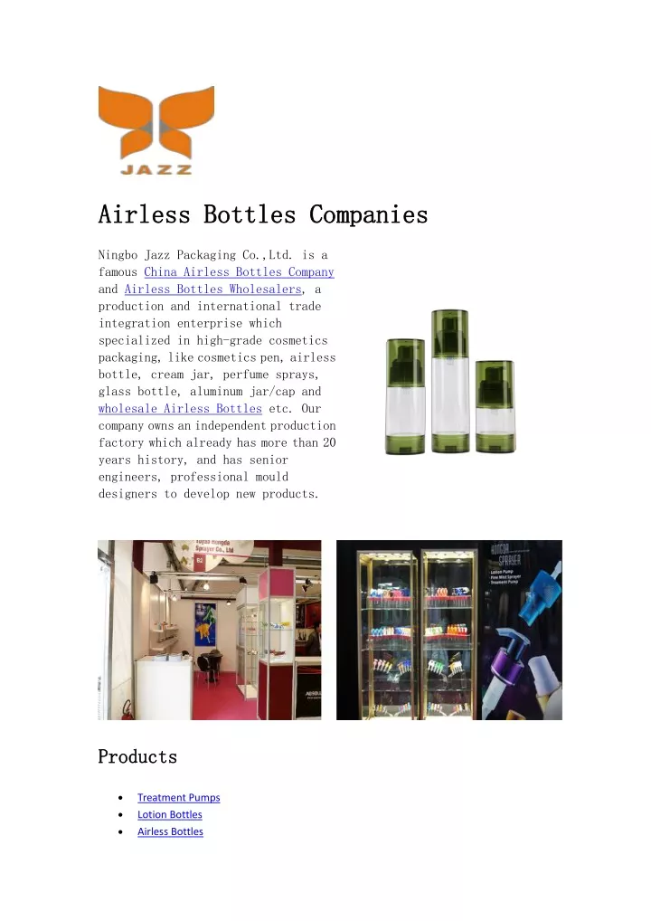 airless airless bottles