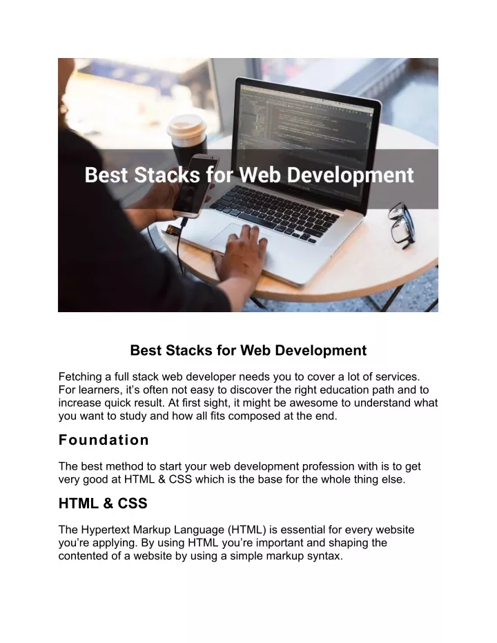 best stacks for web development