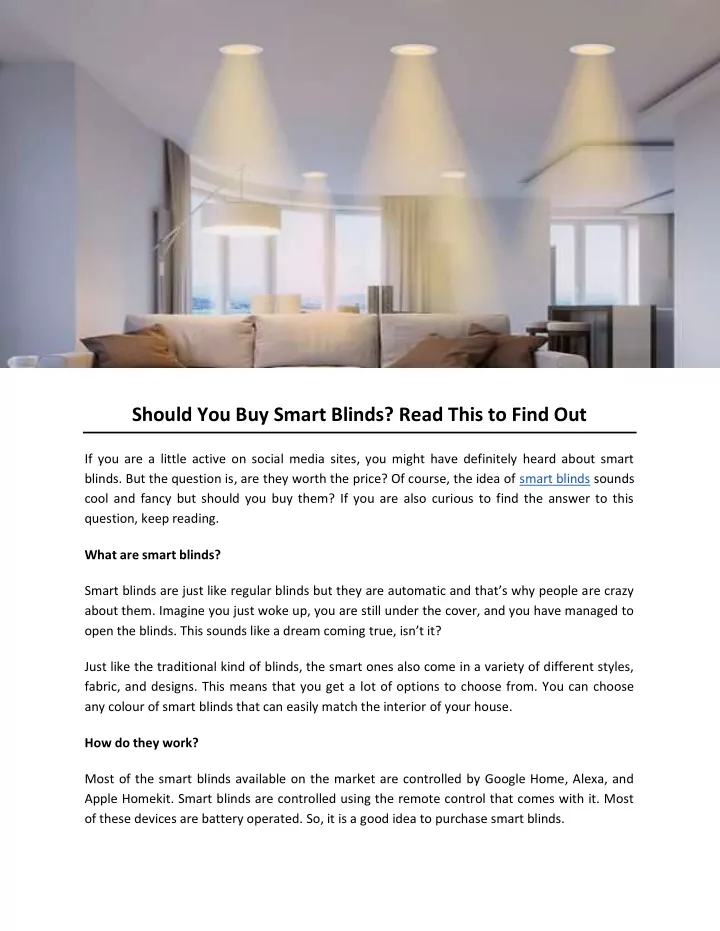 should you buy smart blinds read this to find out