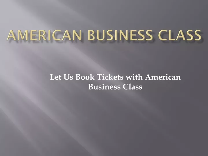 american business class