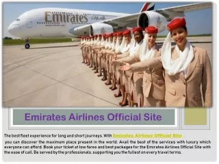 Emirates Airlines Official Site