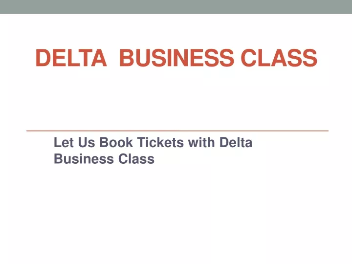 delta business class