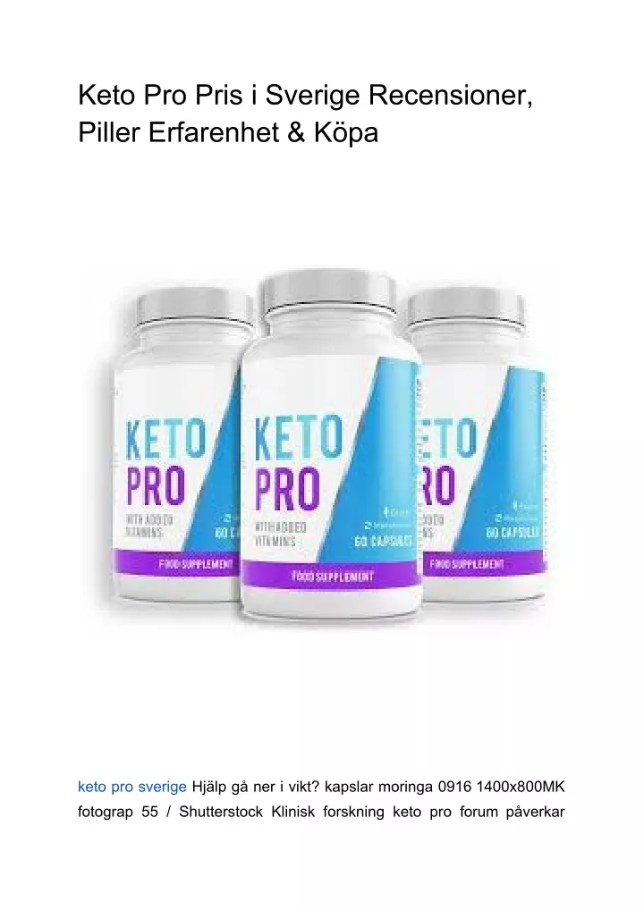 keto pro pris i sverige recensioner piller