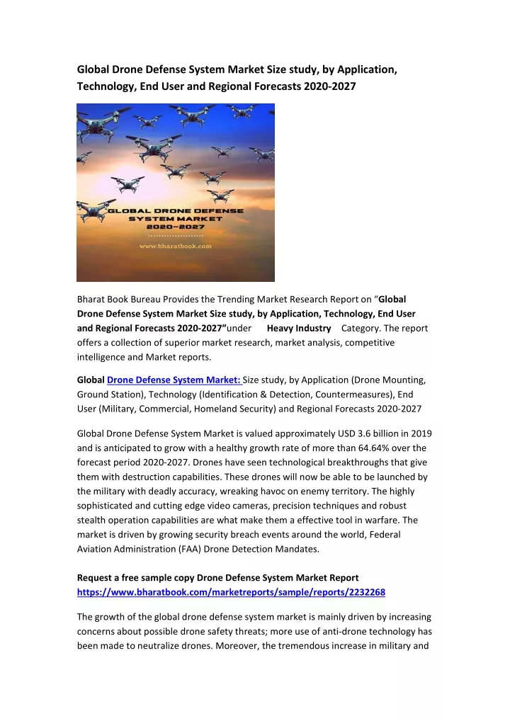 global drone defense system market size study