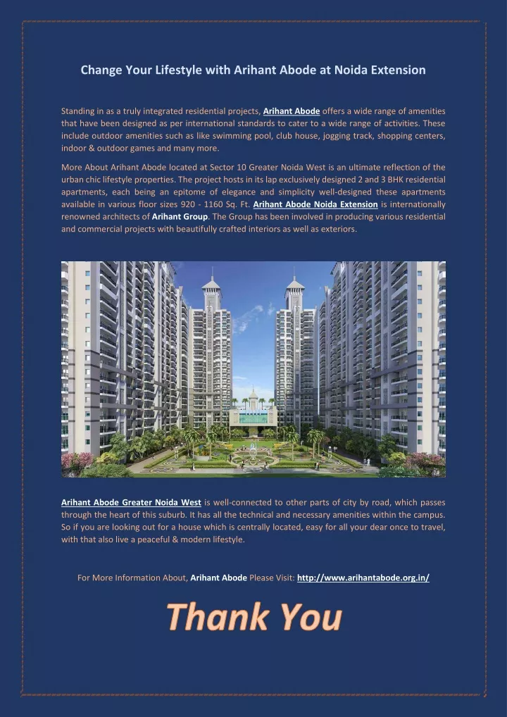 change your lifestyle with arihant abode at noida