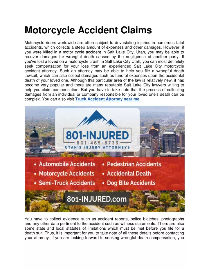 motorcycle accident claims motorcycle riders