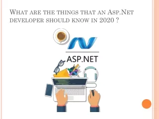 What are the things that an Asp.Net developer should know in 2020 ?