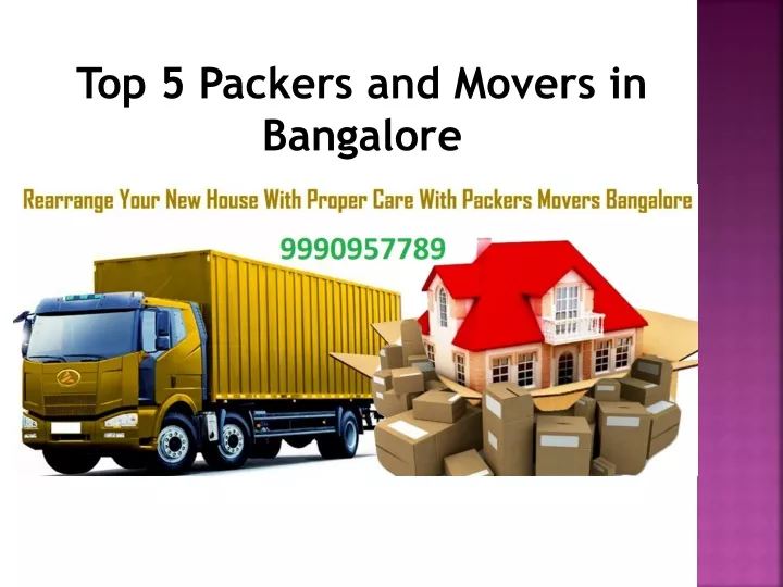 top 5 packers and movers in bangalore